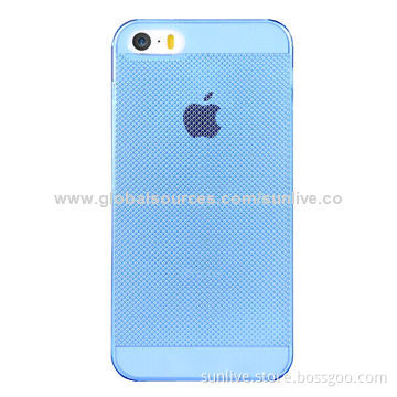 Vouni iPhone 5&5S fresh series case ultra thin clear TPU cover for iphone blue color